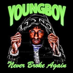 Young Boy Never Broke Again Png, T-shirt Design, Bootleg Tees Design
