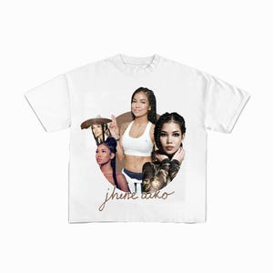 Jhene Aiko png, T-shirt design, bootleg tees design, ready to print, printable design, hiphop artist, 90s, rapper, rap tee design, 300 dpi