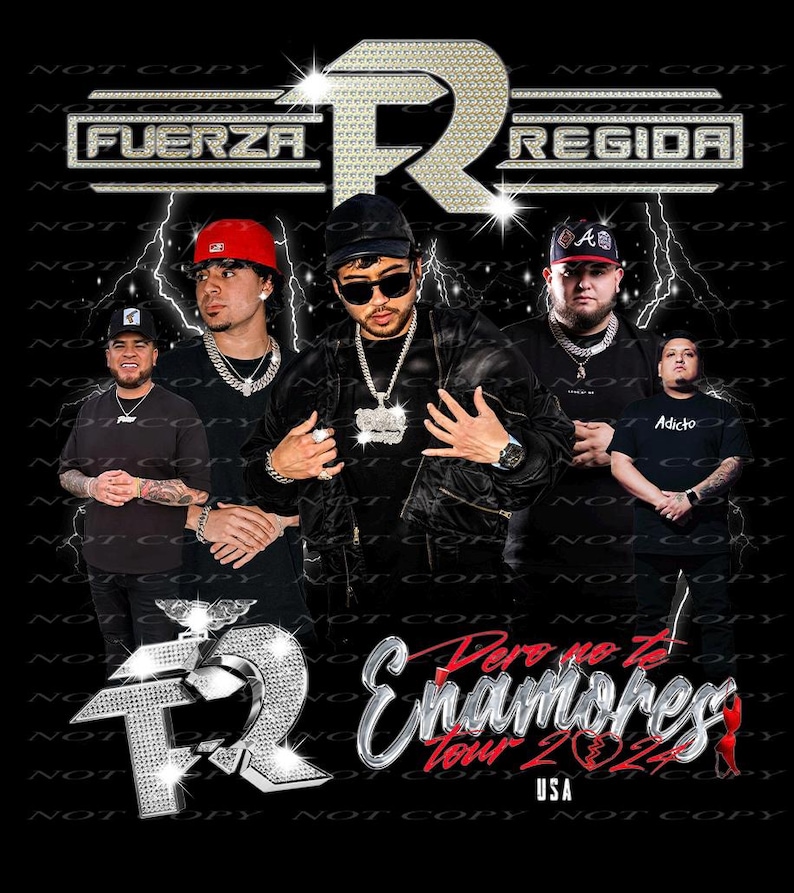 Fuerza Regida Png, T-shirt Design, Bootleg Tees Design, Ready to Print