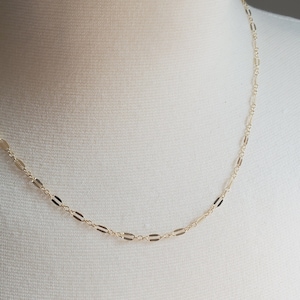 Sequin Chain Necklace Gold, 14K Gold fill Dapped Chain Choker, Long Gold Layering Chain, Bridal Long Chain, Gold Waist Chain, Gift for Her