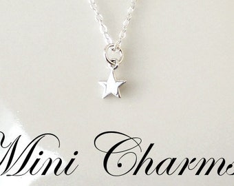 Mini Star Necklace,  Silver Charm, Silver Chain Necklace, Tiny Star Necklace, Star Jewelry, Simple Jewelry, Dainty Necklace, Jewelry