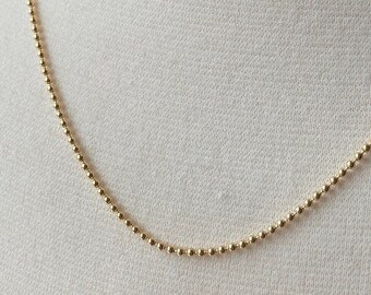 Gold Ball Chain Necklace Gold, 14K Gold filled Ball Chain, 18" Gold Ball Chain, Women's Ball Chain Necklace, Mothers Day Gift for Her