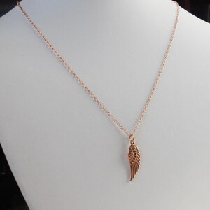 Gold Angels Wing Necklace, Rose Gold Wing Necklace, Angel Jewelry ...