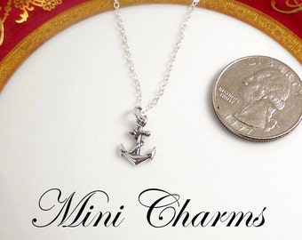 Dainty Anchor Necklace,  Silver Anchor Charm, Silver Chain Necklace, Anchor Necklace, Anchor Jewelry, Symbol of Hope, Friendship, Gift