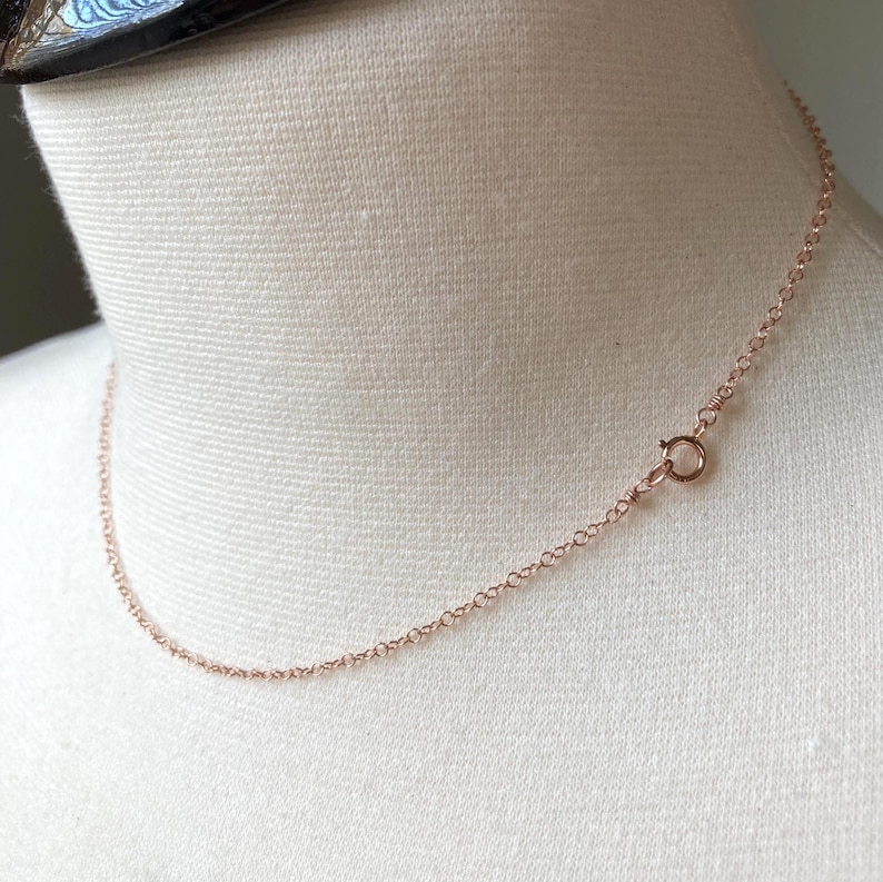 Delicate 14K Rose Gold Fill Chain Necklace: Any Length image 3