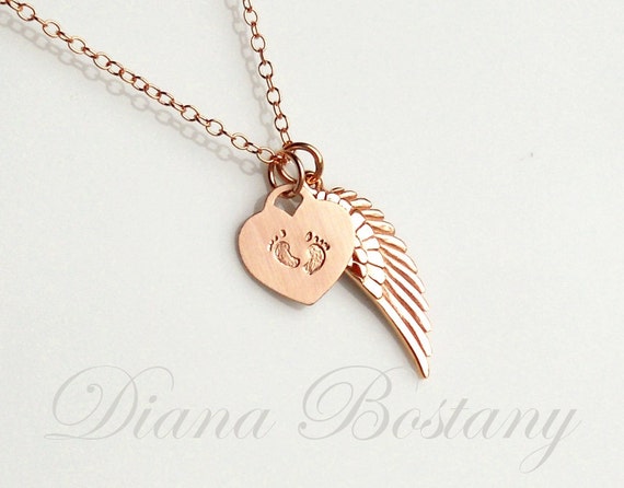 Rose gold sale memorial necklace