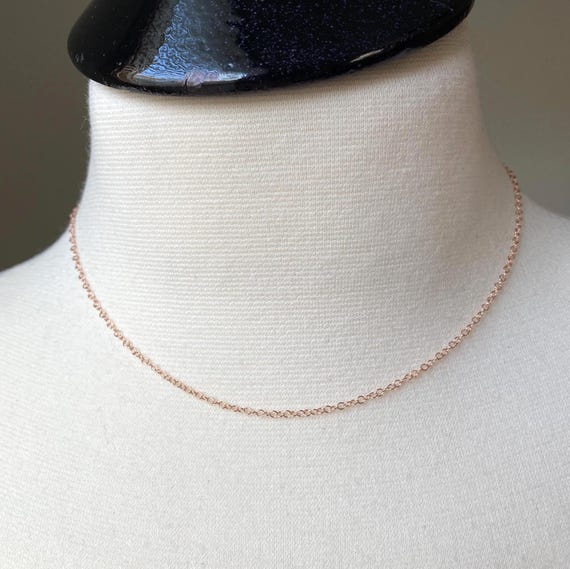 Delicate 14K Rose Gold Fill Chain Necklace: Any Length