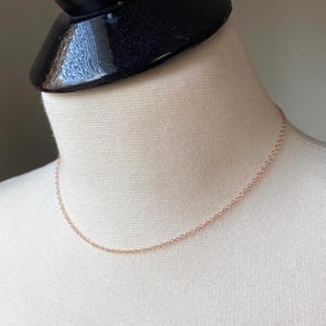 Delicate 14K Rose Gold Fill Chain Necklace: Any Length image 2