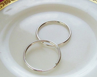 Ready to Ship Sterling Silver Endless Hoop Earrings 18mm . Interchangeable, Bridal Party, Bridesmaids, Mothers, Gift