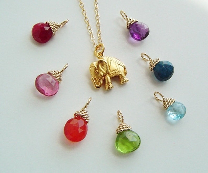 Gold Elephant Lucky Elephant Charm necklace 14K Gold filled Chain Charm Necklace Good Luck Jewelry Bridesmaids Gift Gift for her