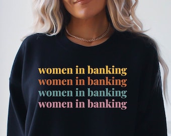 Sudadera para mujer en banca, regalo de banquero de inversión para mujer, sudadera bancaria, regalo de banquero para sudadera