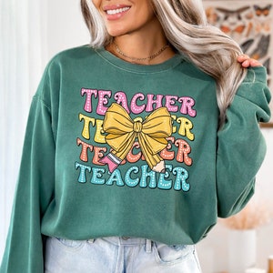 Teacher Sweatshirt, Back to School Sweat, Teacher Appreciation Gift, First Day of School Sweat, Teach Love Inspire Sweat, Teacher Life Sweat