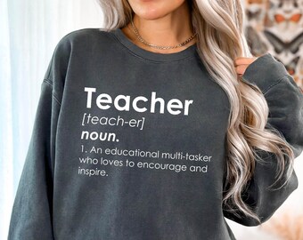 Sudadera con definición de profesor: suéter gráfico con sustantivos divertidos