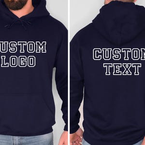 Custom Text Hoodie - Personalized Text Hoodie - Your Design - Your Photo Hoodie - Personalized Gift - Add Your Own Text - Custom Logo Hoodie