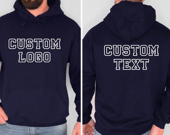 Custom Text or Logo Hoodie: Personalized Comfort Colors Sweatshirt