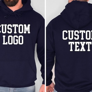 Custom Text Hoodie - Personalized Text Hoodie - Your Design - Your Photo Hoodie - Personalized Gift - Add Your Own Text - Custom Logo Hoodie