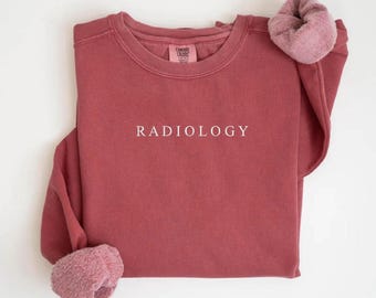 Radiology Embroidered Sweatshirt-Rad Tech Crewneck-Unisex Radiology Technologist Sweat-Xray Tech Sweater-RAD Tech Gift-Nurse Appreciation