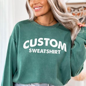 Custom Comfort Colors Sweatshirt: Personalized College Letter Sweater