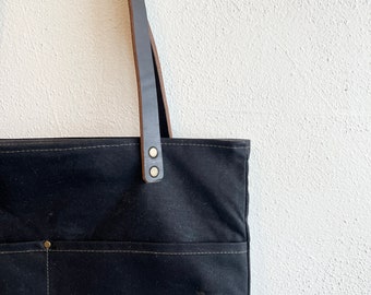 Waxed Canvas Everyday Tote Bag