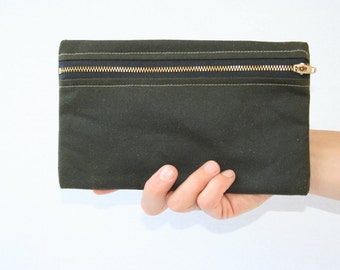 Waxed Canvas Zip Pouch