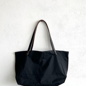 Large Waxed Canvas Market Tote image 4