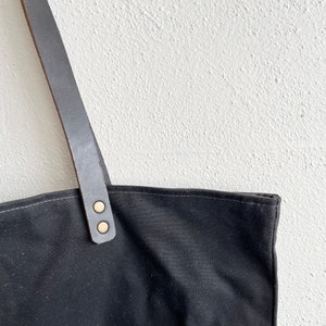 Large Waxed Canvas Market Tote image 5