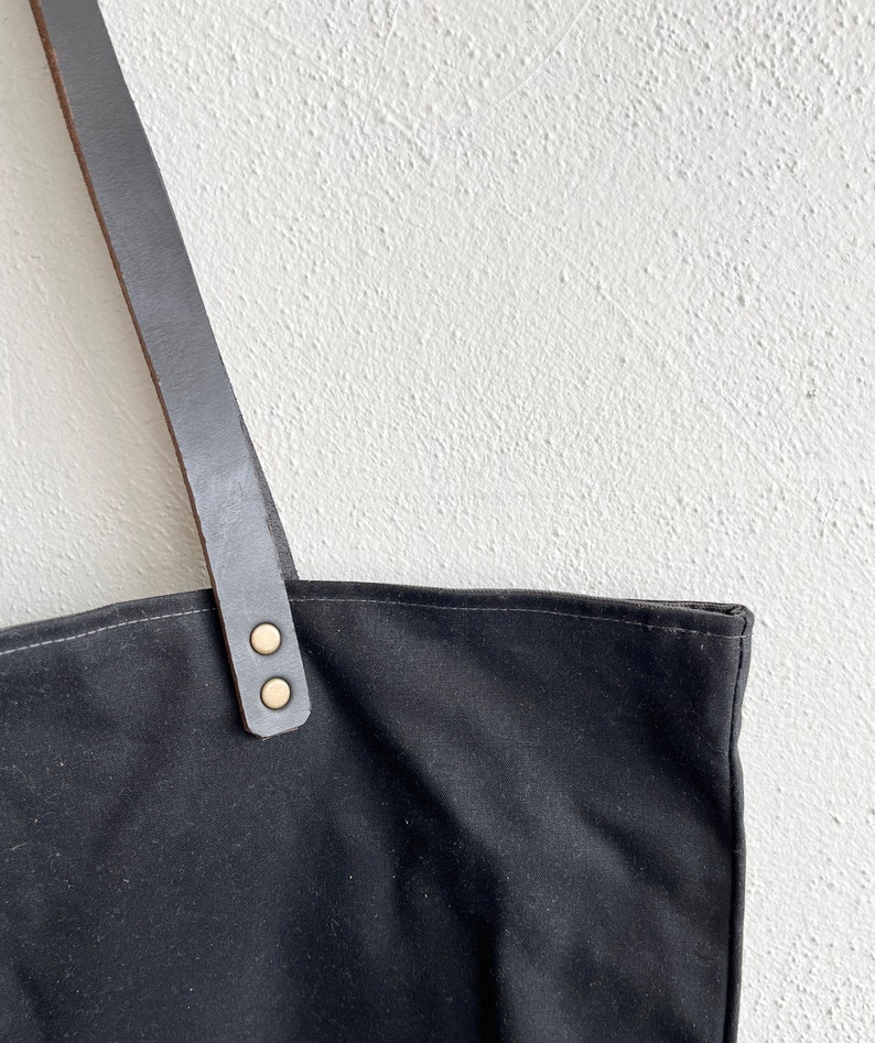 Large Waxed Canvas Market Tote image 5
