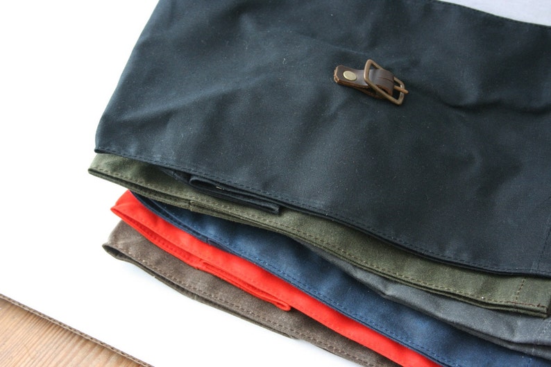 Black Waxed Canvas Lunch Bag image 5