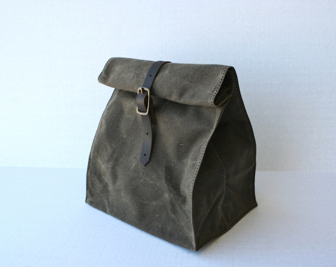 Waxed Canvas Lunch Bag Etsy