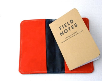 Waxed Canvas Field Notes Book Cover or Wallet