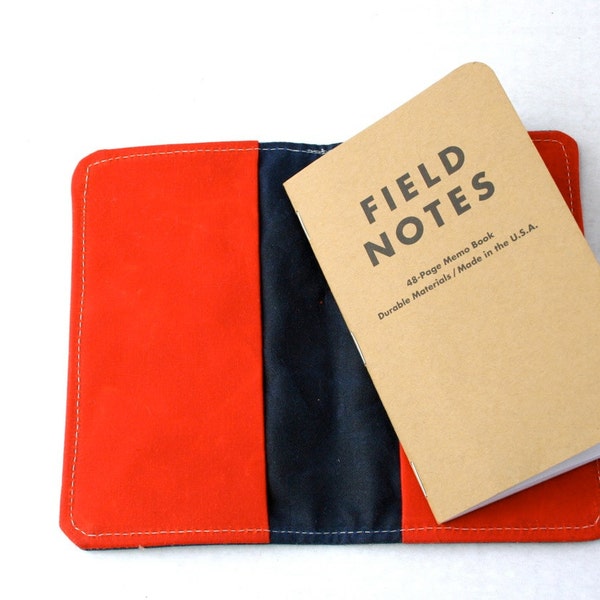 Waxed Canvas Field Notes Book Cover or Wallet