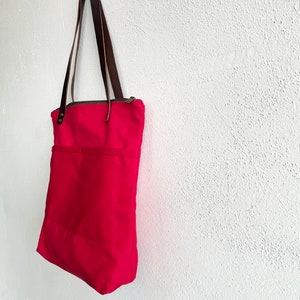 Heavy Cotton Canvas Everyday Tote Bag with Zipper Closure image 2