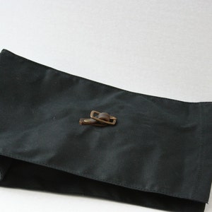 Black Waxed Canvas Lunch Bag image 4