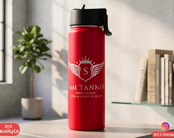 Groomsmen Gift Tumbler Personalized Monogram Stainless Steel Insulated Bottle Custom Party Bridesmaid Drinkware Flip Straw Leak proof