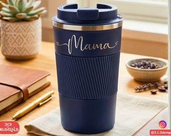 Personalized Engraved Travel Coffee Mug | Custom Name Tumbler | Stainless Steel Insulated Cup | Gift for Her Him | Birthday Christmas Gift