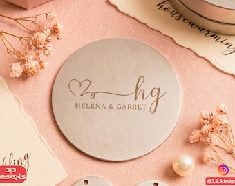 Personalized Steel Coaster Set with Holder – Wedding Favor, Housewarming Gift, Bar Decor