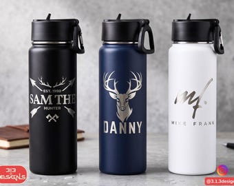 Dad Birthday Gift Personalized Water Bottle Insulated Stainless Steel Flask Custom Engraved Container Travel Sport Drinkware Father Day