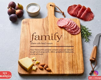 Personalized Engraved Cutting Board Charcuterie Board Housewarming Wedding Gift Custom Kitchen Decor