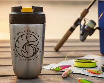 Personalized Fishing Tumbler With Funny Quotes Stainless Steel Travel Mug