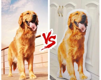 Custom Pet Pillow | Personalized Dog Pillow From Photo | Dog Memorial Gift | 3D Shaped Pillow, Gifts For Dog & Cat Lovers