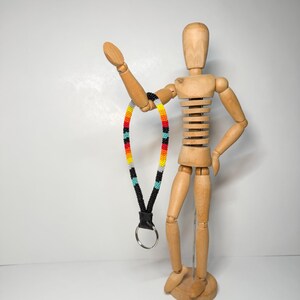Handmade Seed Bead Wristlet Keychain: Native Style Beadwork image 9
