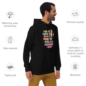 Funny Chicken Hoodie – I Raise Chickens Because Punching People Is Frowned Upon | Backyard Poultry Farm Life Sweatshirt