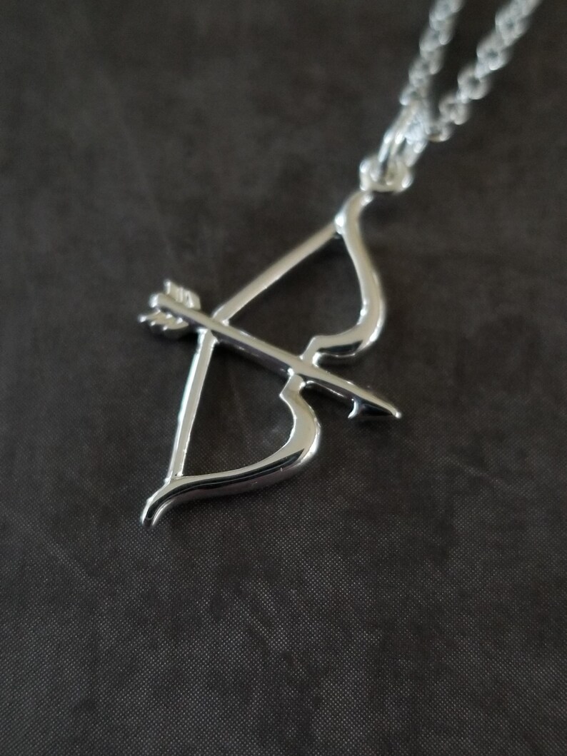 Bow Necklace Hawkeye Necklace Marvel Inspired Jewelry 925 Sterling