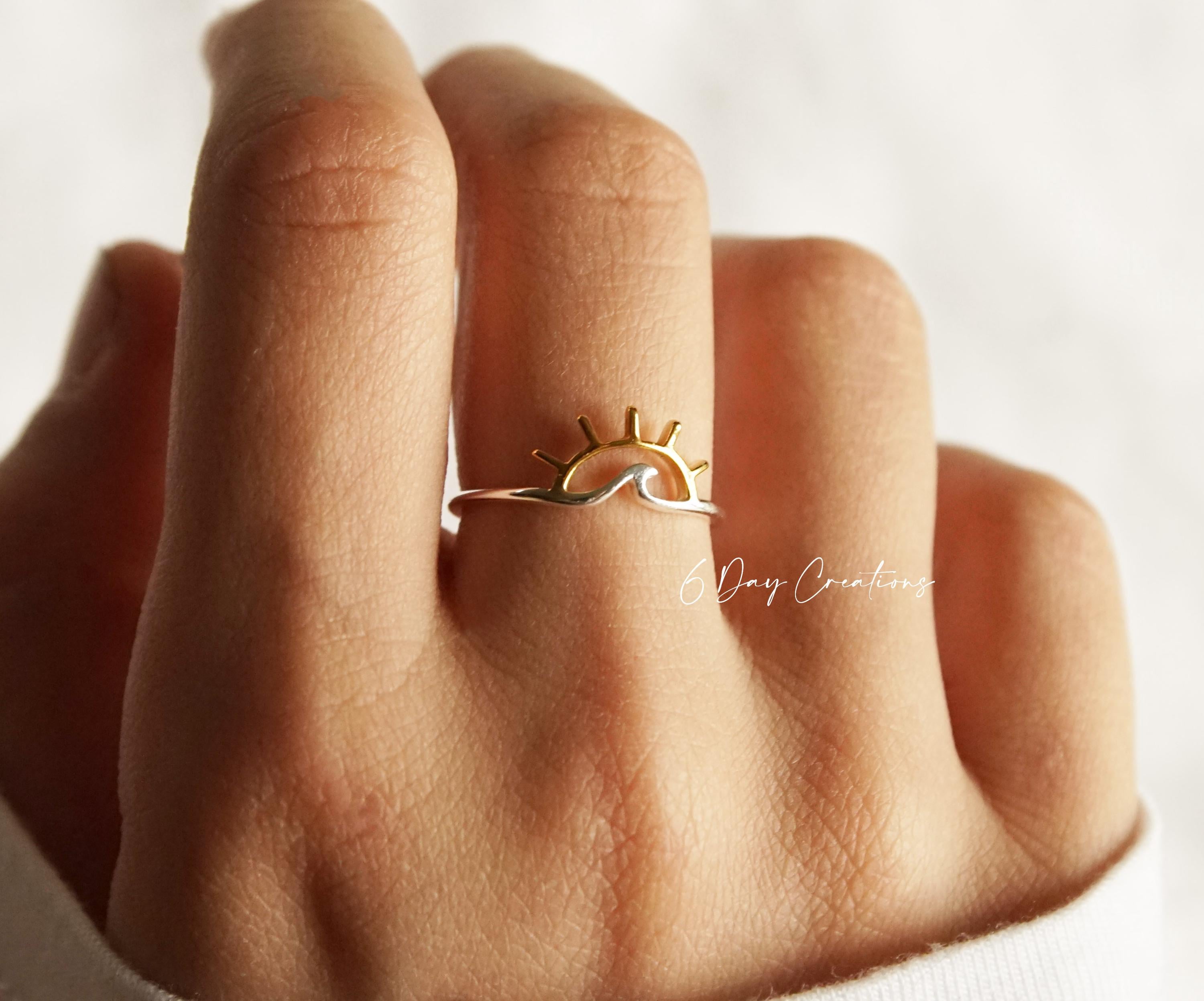 Sun and Waves Ring
