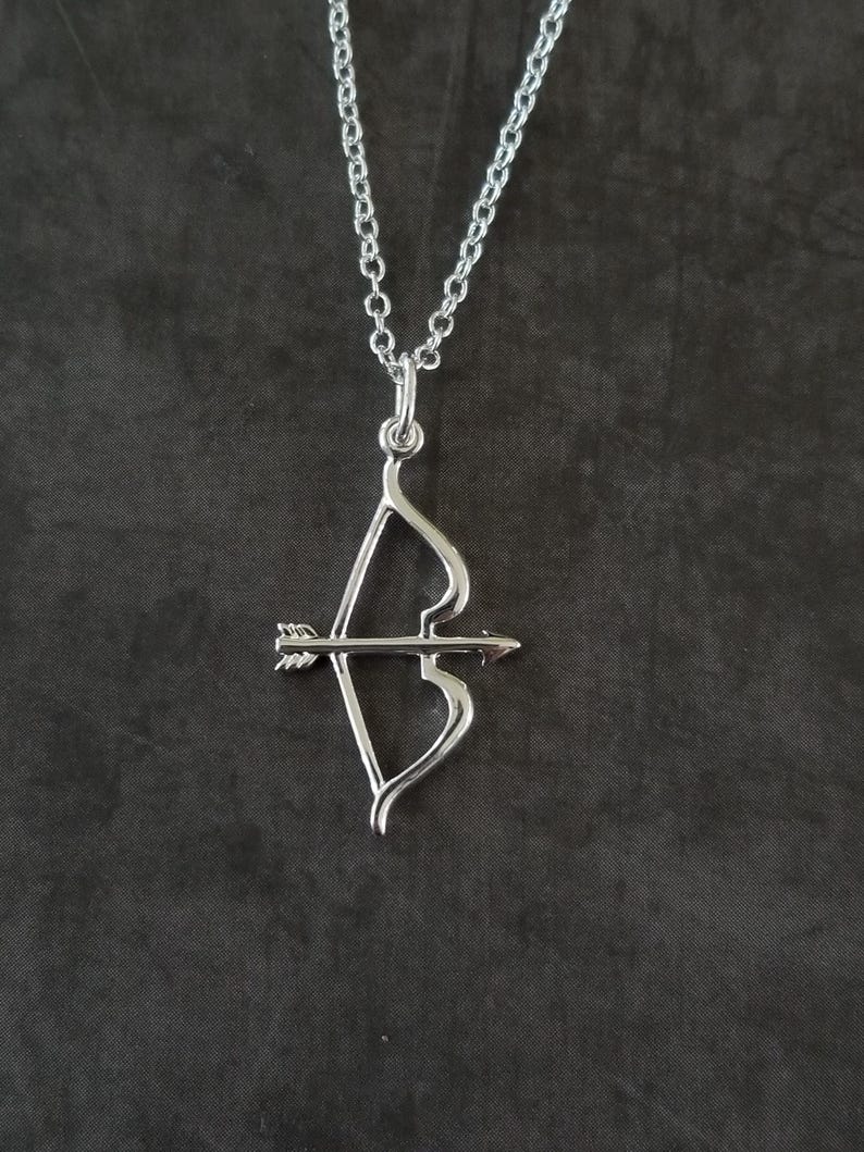 Bow Necklace Hawkeye Necklace Marvel Inspired Jewelry 925 Sterling