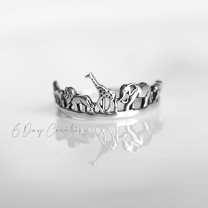 Safari ring | .925 sterling silver | gift | animal lover | Africa | safari | explorer | animals | animal lover gift | minimalistic | simple