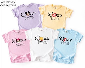Comfort Colors® Custom Disney World Traveler Shirt 2025 Shirt, World Traveler Family Tees, World traveler Epcot shirt, Epcot family shirts