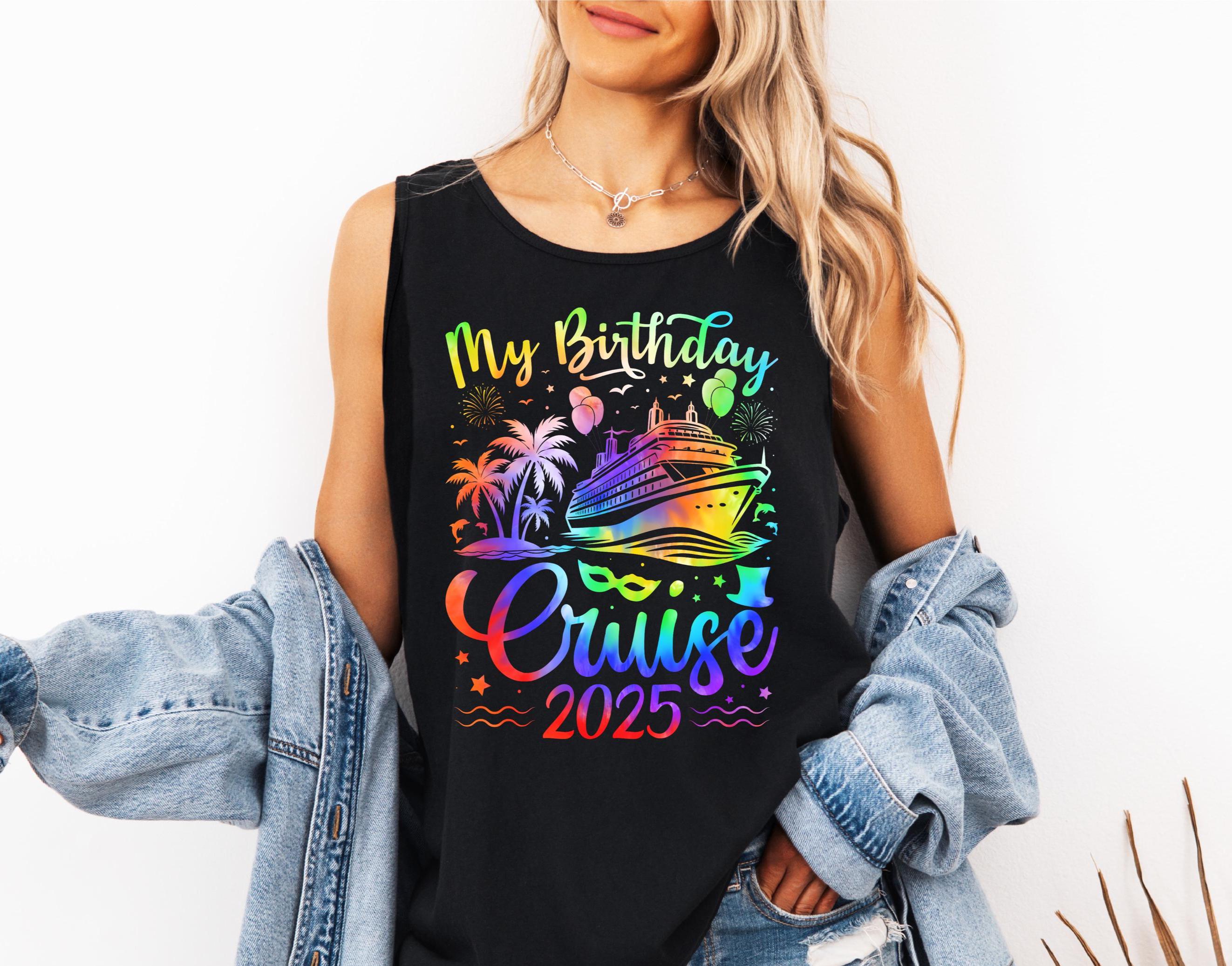 Comfort Colors Tank Top Shirt It's My Birthday Cruise, Birthday Cruise Crew Crop, Birthday Cruise 2025, Bday Cruise Party, Womens Birthday