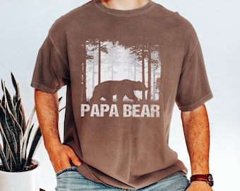 Comfort Colors® Papa Bear Shirt, Bear Shirt, Fathers day Gift, Bear Papa Shirt, Grandpa Gift, Fathers Day Shirt, Dad Gift, Papa Gift Shirt