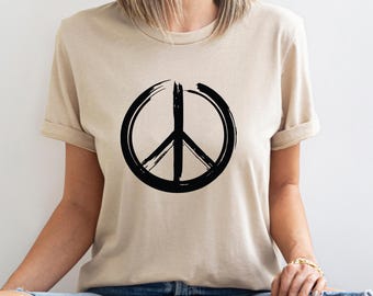 Peace Sign Shirt, Peace Symbol Shirt, Peace T-shirt, Graphic Tees For Women, World Peace Shirt, Inspirational Shirt, Womens Tshirts